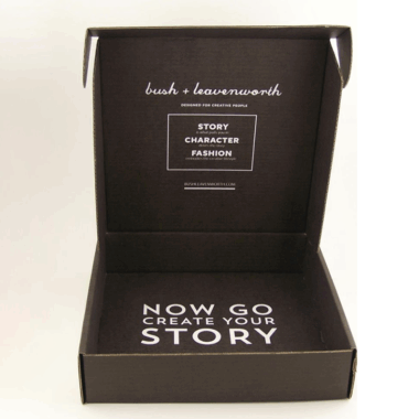 Luxury black kraft cardboard mailer box