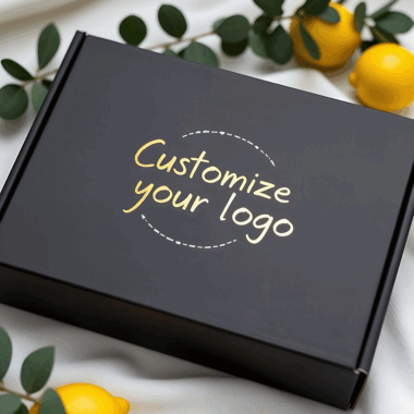Luxury black kraft cardboard mailer box