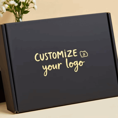 Luxury black kraft cardboard mailer box
