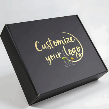 Luxury black kraft cardboard mailer box
