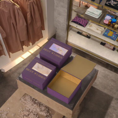 gold magnetic closure rigid gift box