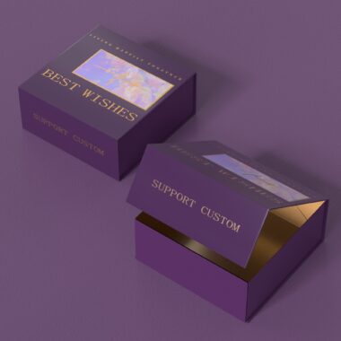 gold magnetic closure rigid gift box