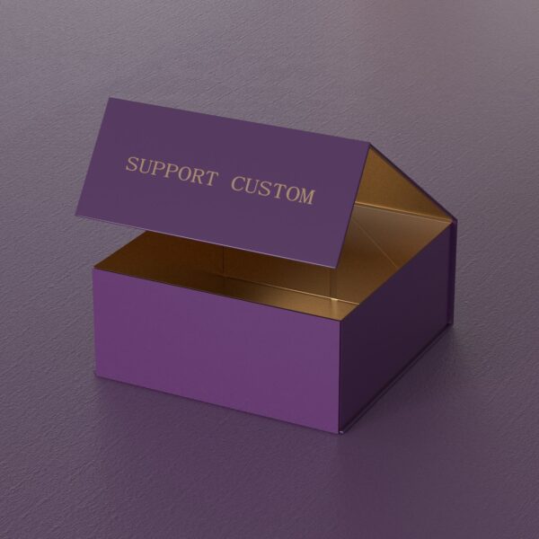 gold magnetic closure rigid gift box