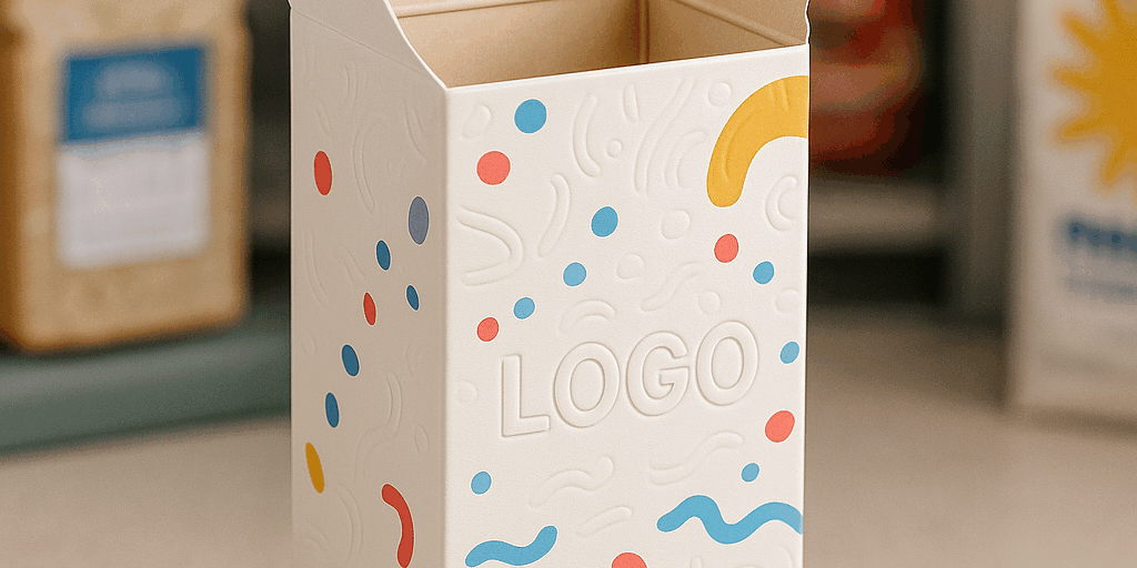 Eco-friendly embossed skincare packaging box