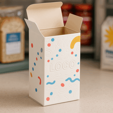 Eco-friendly embossed skincare packaging box