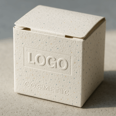 Eco-friendly embossed skincare packaging box