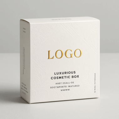 Eco-friendly embossed skincare packaging box
