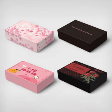corrugated flower and skincare rigid box