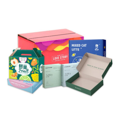 corrugated flower and skincare rigid box
