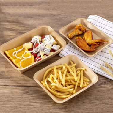 Custom kraft paper food tray