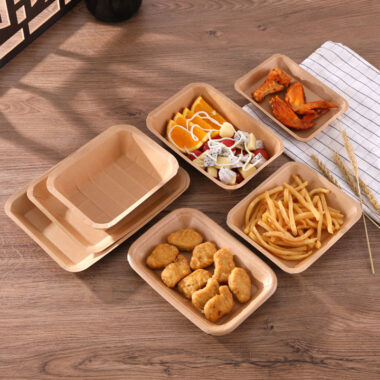 Custom kraft paper food tray