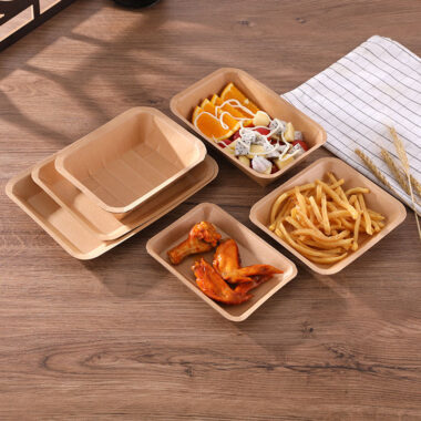 Custom kraft paper food tray