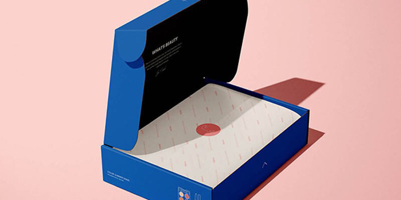 colorful printed corrugated apparel packaging box